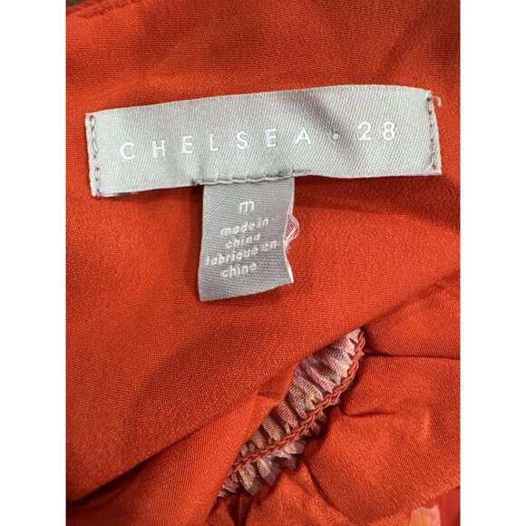 CHELSEA 28 Women Red Floral Mini Sleeveless Dress MEDIUM - Picture 4 of 6